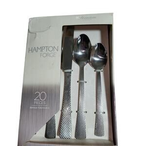 HAMPTON FORGE NWT 20 PC SET FOR 4 PRICETON 18/10 STAINLESS STEEL FLATWARE SET